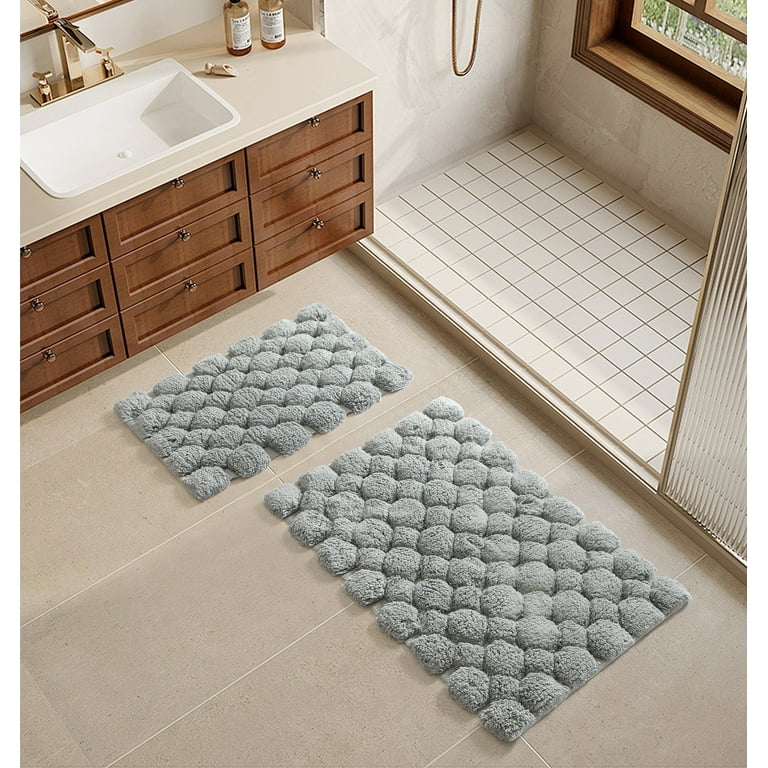 Grey bath rug set discount