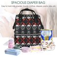 thumbnail image 4 of Kdxio Baby Diaper Backpack,Multi-Function Travel Backpack Nappy Bags,Nursing Bag, Fashion Mummy,Roomy Waterproof for Baby Care(Skull santa hat), 4 of 5