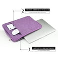 thumbnail image 3 of LLAYOO 13.3 Inch Laptop Sleeve Compatible with M1 M2 MacBook Pro 14" A2442, 13.6" A2681, 13.3 Air Pro A2338 A2337 & Chromebook PC Notebook Briefcase Carrying Case with Handle Front Pocket Bag, Purple, 3 of 7