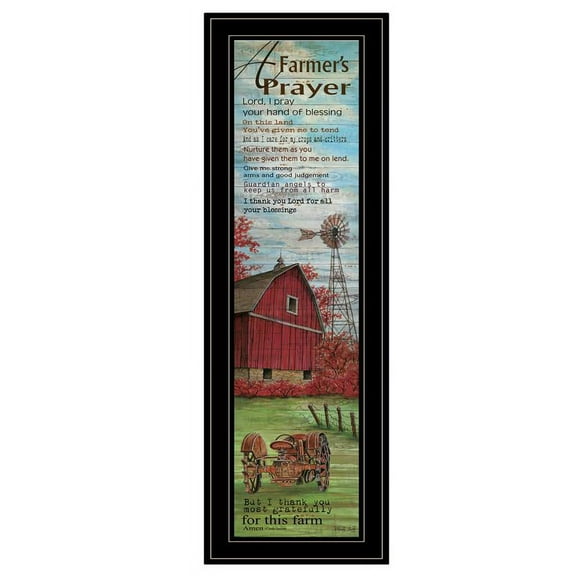 TrendyDecor4U Farmers Prayer By Cindy Jacobs Framed Print CIN249-704G