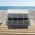 thumbnail image 5 of ETEREAUTY 3Pcs Plastic Growing Trays for Planting with Moisturizing Transparent Lid Black Material, 5 of 10