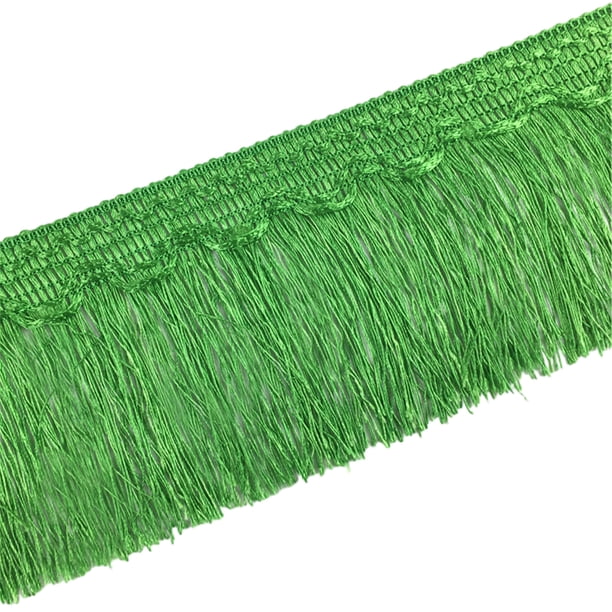 Naiovety Recorte de flecos de borla duradero y de moda para proyectos de bricolaje Recorte de flecos de borla para coser Tratamientos de ventanas verde esmeralda veinticuatro