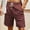 Wine, variant on Levmjia Summmer Shorts Men Sweatpants Men Solid Pocket Shorts Casual Wear Work Out Elastic Waist Shorts