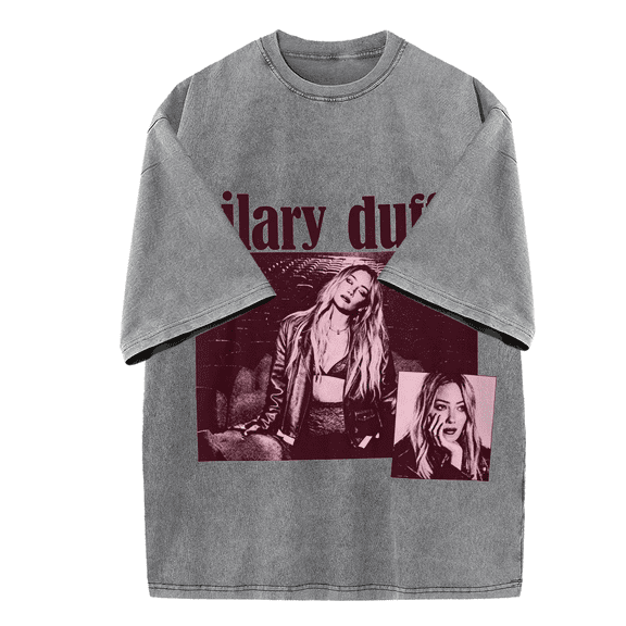 Hilarys Shirt 2026 Tour Duffs Merch Tshirts Vintage Oversized Short Sleeve For Fans