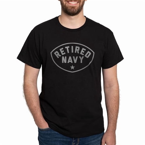 CafePress - Retired Navy Dark T Shirt - Men's Classic Cotton T-Shirts