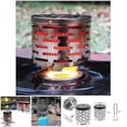 thumbnail image 3 of Portable Mini Camping Heater Cap Outdoor Gas Stove Cover Warmer Heater Stainless Steel, 3 of 5