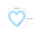 thumbnail image 2 of Uxcell 15Pack Heart-Shaped Trigger Snap Clip Keyrings Buckle Snap Hook Clip, Blue, 2 of 5