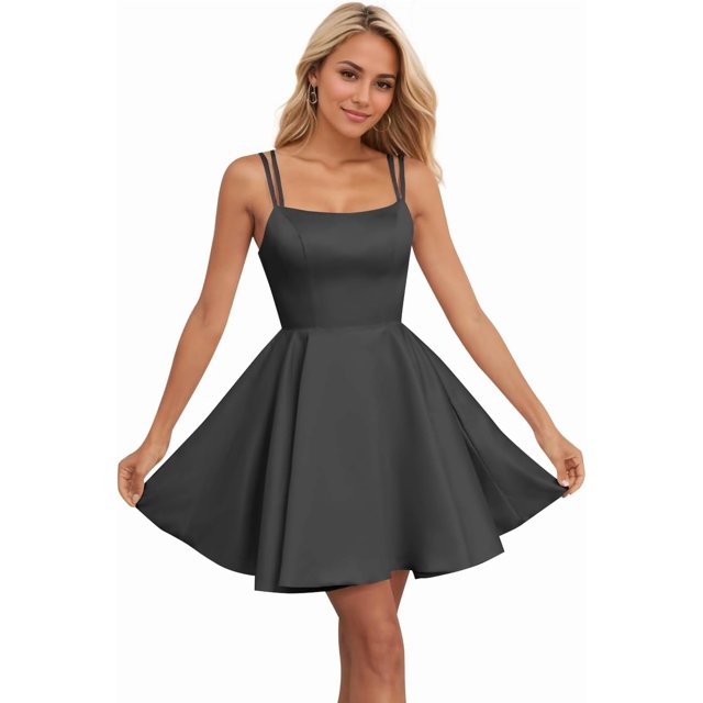 Women's Strapless Sweetheart A-Line Mini Satin Cocktail Dress Model 250510-1048