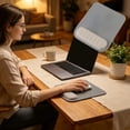 thumbnail image 4 of Ergonomic Mouse Pad with Wrist Support, Non-Slip Silicone Wrist Rest with Massage Points, Breathable Soft Gel Pad for Office Gaming Laptop Typing, Comfortable Desk Accessory for Fatigue Relief, 4 of 6