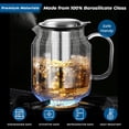 thumbnail image 2 of Tetera de vidrio Aquach 2,5 L con infusor de acero inoxidable para cocina, 2 of 5