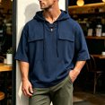 thumbnail image 5 of Qiyinn Men's Short-sleeve Hooded Sweatshirt, 5 of 6