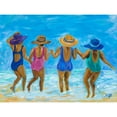 thumbnail image 3 of DeRice, Julie 18x15 Black Modern Framed Museum Art Print Titled - Ladies on the Beach I, 3 of 5