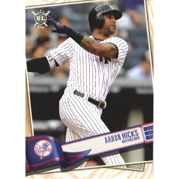 Collectible 2019 Topps Big League #97 Aaron Hicks New York Yankees MLB Baseball Trading Card