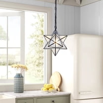 Aiwen Modern Stylish Star Like Pendant Light Geometric Ceiling Lamp Fixture Black