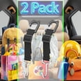 thumbnail image 5 of Car Headrest Hooks 2-Pack - Heavy Duty Metal Seat Hooks for Purses, Handbags & Grocery Bags - 100 LBS Load - Universal Car Accessory Organizer, Car Gifts, 5 of 8