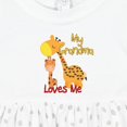 thumbnail image 4 of Inktastic My Grandma Loves Me Giraffe Girls Baby Dress, 4 of 5