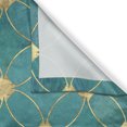 thumbnail image 3 of Ambesonne Teal Kitchen Curtains, Oriental Effect Oval Mesh Art, 55"x36", Camel Dark Seafoam, 3 of 3