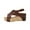 Brown, variant on Penkiiy Round Toe Wedges Women's Sandals Boho Beach Casual Ladies Shoes,Extremely Comfortable & Lightweight,Summer Women's Sandals for walking/Entertainment/Wedding/party