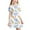 Multicolor, variant on Pounoo New Kids Dresses Girls Trendy Print Short Sleeve Casual Dresses Round Neck Knee Length Dress Lightweight Girls Dresses 7-8
