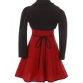 thumbnail image 2 of Little Girl Set Sleeveless Dress Short Bolero Holiday Flower Girl Dress Burgundy 4 JKS 2105 BNY Corner, 2 of 5
