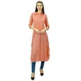 thumbnail image 3 of Phagun Indian Cotton Blend Kurti Kurta Casual Wear Collar Neck Tunic For Womens, 3 of 8
