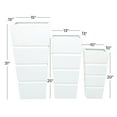 thumbnail image 3 of DecMode 13"W, 25"H Metal Modern Planter, White, 3-Piece, 3 of 8