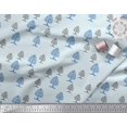 thumbnail image 2 of Soimoi Polyester Crepe Fabric Tree Block Print Fabric by The Yard 42 Inch Wide, 2 of 3