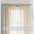 thumbnail image 2 of THD Serenity Sheer Voile Window Treatment Rod Pocket Curtain Panels - Curtains for Living Room - Set of 2 (Antique Taupe, 54 W x 72 L), 2 of 7
