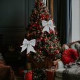 thumbnail image 3 of Feliz Navidad Bowknot Adornos Guirnalda Lentejuelas Arte Decoración Presente Festival Fiesta Decoración Suministros Puerta interior Plata 2 uds Inevent HA009000-02B, 3 of 7