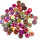 thumbnail image 3 of 100 piezas de botones de fondo plano flores de 2 agujeros botones de coser adornos para Scrapbooking, Cardmaking y proyectos de 20 mm perfecl  Botones de madera de 2 agujeros, 3 of 7