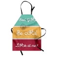 thumbnail image 1 of Saying Apron, Motivation Text Words with Bike Outline Elements and Line Art Colorful, Unisex Kitchen Bib with Adjustable Neck for Cooking Gardening, Adult Size, Multicolor, by Ambesonne, 1 of 4