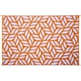 thumbnail image 3 of Reversible Mats 9 x 6 Foot Outdoor Polypropylene Pattern Patio Rug, Mango/White, 3 of 6