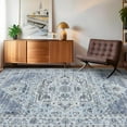 thumbnail image 2 of FairOnly Blue 8'x10'Vintage Distressed Floral Area Rugs Machine Washable Soft Rugs for Bedroom Oriental Non Slip Area Rugs for Bathroom Kitchen Living Room, 2 of 7