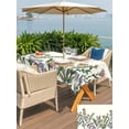 thumbnail image 4 of Outdoor Tablecloth with Umbrella Hole and Zipper, Yellow Flowers Rectangle Table Cloth 54x80 Inch Waterproof Tablecloth, Country Watercolor Botanical Floral Plants Picnic Table Cover for Patio, 4 of 7