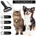thumbnail image 3 of Peigne Démaquillant pour Chien et Chat, Râteau et Brosses de Toilettage pour Petits et Moyens Grands Chiens 17+9 Double Face Outil de Désherbage Enlève les Nœuds et les Poils Enchevêtrés, 3 of 6