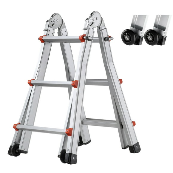 VEVOR Telescoping Ladder A Frame 10 FT Extension Multi-Function