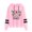 Pink, variant on Fiaer Christmas Womens Hoodie Funny Graphic Plus Size Holiday Hooded Sweatshirts Drawstring Long Sleeve Baggy Fit Tops White XL