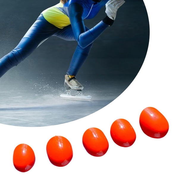 Patinaje de hielo Gorros de los dedos de la mitad de los dedos Cubiertas Equipo de decoración Hebillas de la vía corta Clips de patinaje de vía corta Naranja
