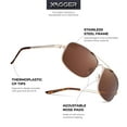 thumbnail image 3 of Xagger Polarized Oval Aviator Sunglasses for Men Pilot Metal Frame Driving Fishing Golf UV400 Sun Glasses, 3 of 6