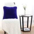 thumbnail image 2 of PiccoCasa Decorative Throw Pillow Cover Faux Fur Cushion Cover, 20"x20" Royal Blue, 2 of 6
