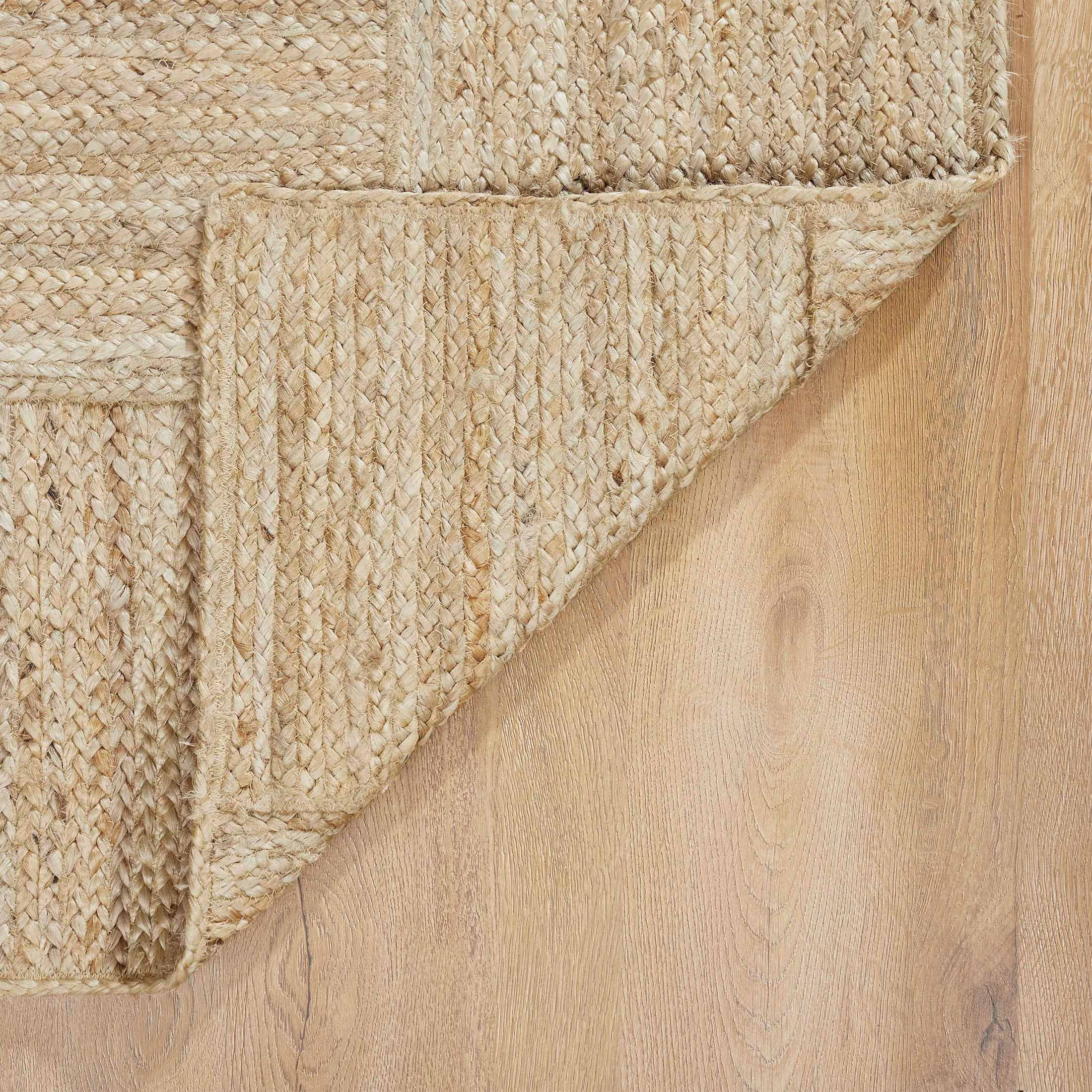 Beautiful Natural Jute Square Check Indoor Area Rug by Drew Barrymore, 5' x 7'