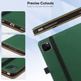 thumbnail image 6 of For iPad 6th 5th Gen Case/ iPad Air 1 2 Case, Auto Sleep Wake Kickstand Elastic Band Pencil Holder Front Pocket Business Case for Apple iPad 9.7" 2018/2017/ iPad Air 1 2 9.7", Green, 6 of 7