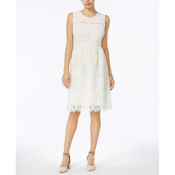 Sam Lace Shift Dress Egret 14