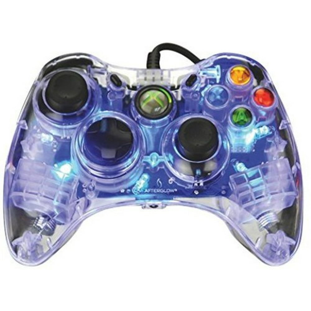 Pdp afterglow wired controller blue for xbox 360 walmart