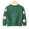 thumbnail image 6 of SonxaHe Toddler Boy Girl Sweaters Christmas Santa Knit Long Sleeved Sweaters Kids Holiday Party Warm Soft Winter Sweater Green,Sized 3-4, 6 of 7