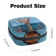 thumbnail image 2 of 1Pc Cute Period Bag Menstrual Cup Pouch, Large Storage Bag Sanitary Purse for Sanitary Napkin Pads, Funny Giraffe Blue Ocean Beach Coastal Coral Pads Organizer for Girls Women, 2 of 6