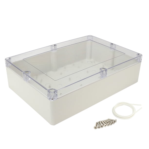 Caja de Conexiones de ABS, Caja Estanca IP65 Impermeable, Caja Instrumentos Eléctrica con Tapa Clara para Proyectos Eléctricos, 380x260x105mm