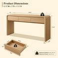 thumbnail image 3 of wow97e Modern Console Table for Entryway, 63" Long Entryway Table with 3 Drawer, Curved Profile Design, Sofa Table Behind Couch for Living Room, Hallway, 3 of 7