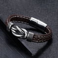 thumbnail image 2 of JeashCHAT Ethnic Style Jewelry Stainless Steel Bracelet Men's Hand Woven Titanium Steel Bracelet, 2 of 7