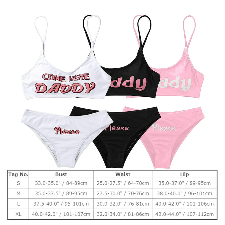 Women Cheeky Panties Yes Daddy Knickers Letter Print Boyshorts Low